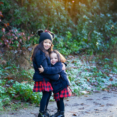 sisters in the woods