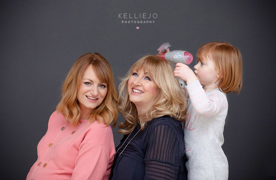 3 generations of women from the same family captured for a mother's day photoshoot