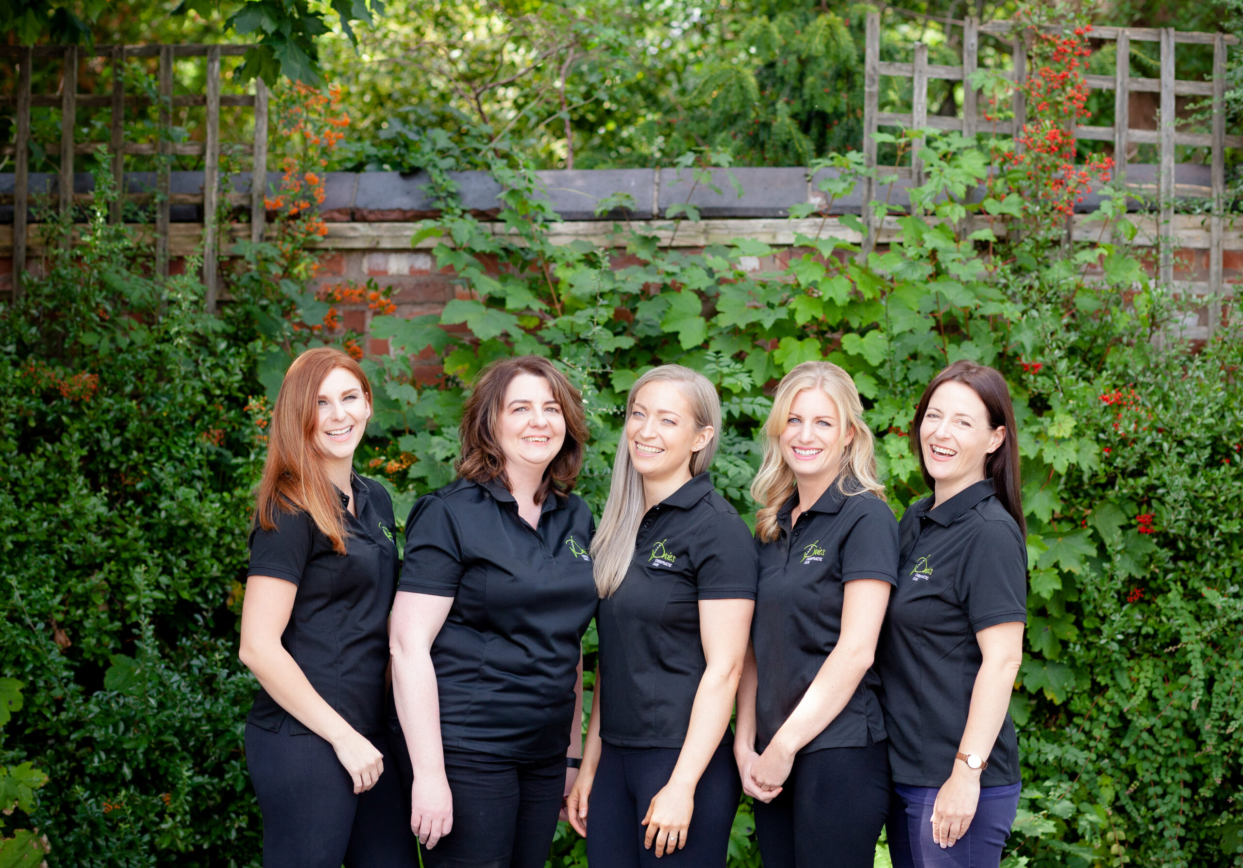 professional group headshot photography of the staff of Davies Chiropractor