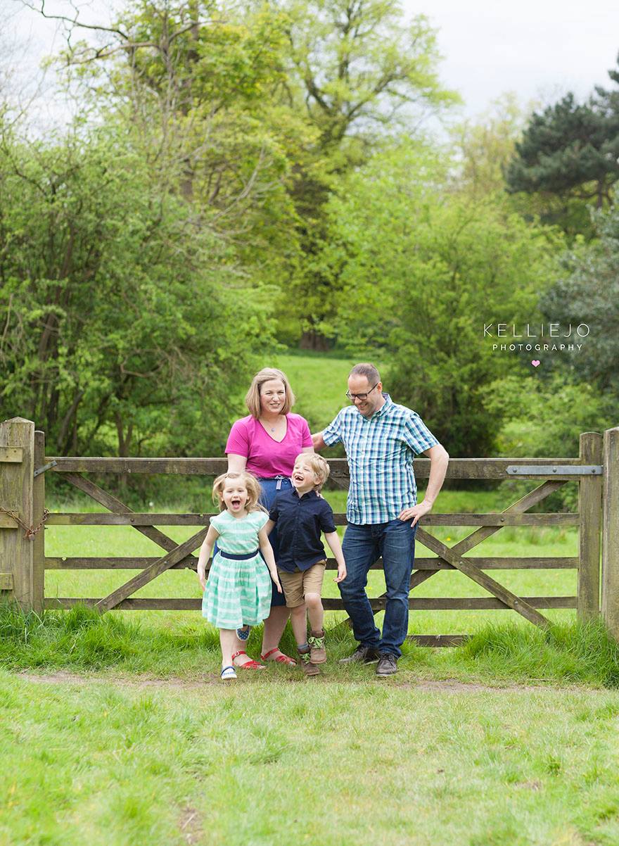 mum being present in a family photoshoot