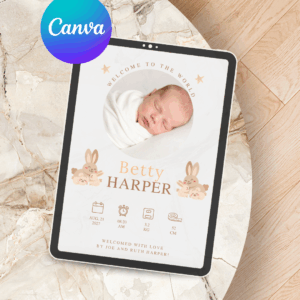 digital baby announcement templates for busy parents